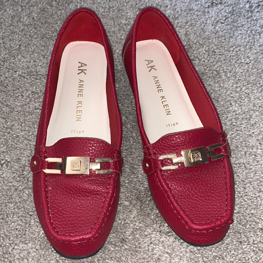 Red Anne Klein loafers